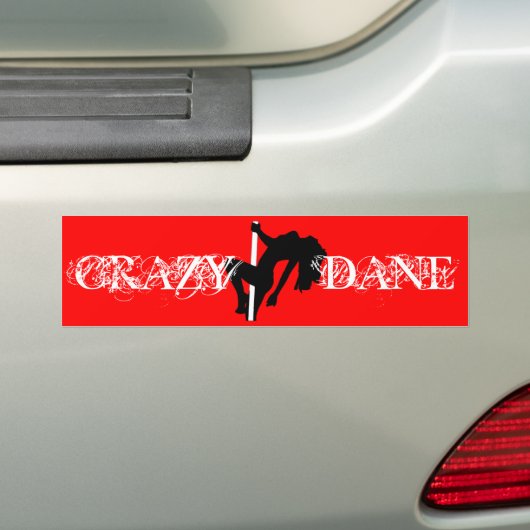 CRAZY DANE Bumpersticker (Op auto)