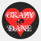 Crazy Dane Sticker (Voorkant)