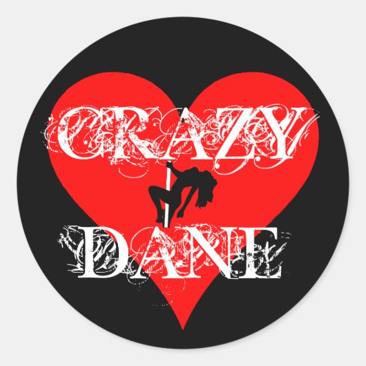 Crazy Dane Sticker (Voorkant)