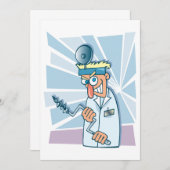 Crazy Dentist Invitations Kaart (Voorkant / Achterkant)