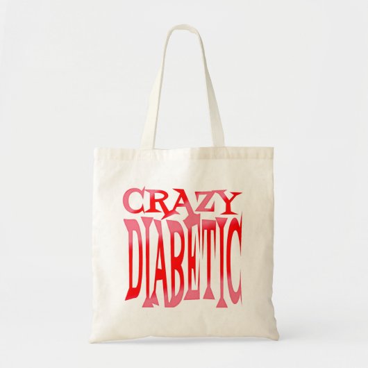 Crazy Diabetic in Reds Tote Bag (Voorkant)