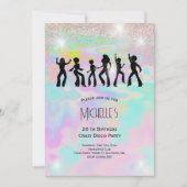 Crazy disco holographic psychedelic jarig kaart (Voorkant)