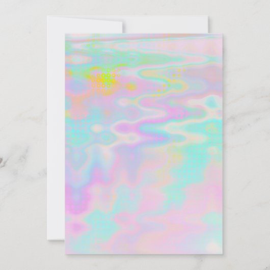 Crazy disco holographic psychedelic jarig kaart (Achterkant)