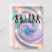 Crazy disco holographic psychedelic jarig kaart (Voorkant)