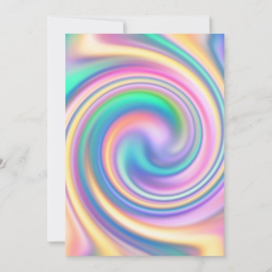 Crazy disco holographic psychedelic jarig kaart (Achterkant)