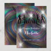 Crazy disco psychedelische wenskaart feestdagenkaart (Voorkant / Achterkant)