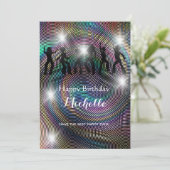 Crazy disco psychedelische wenskaart feestdagenkaart (Staand voorkant)