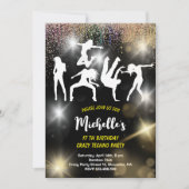 Crazy disco techno psychedelic jarig kaart (Voorkant)