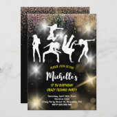 Crazy disco techno psychedelic jarig kaart (Voorkant / Achterkant)