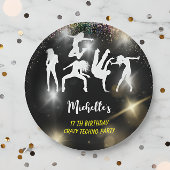 Crazy disco techno psychedelic jarig papieren bordje