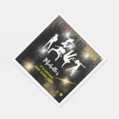 Crazy disco techno psychedelic jarig servet (Hoek)