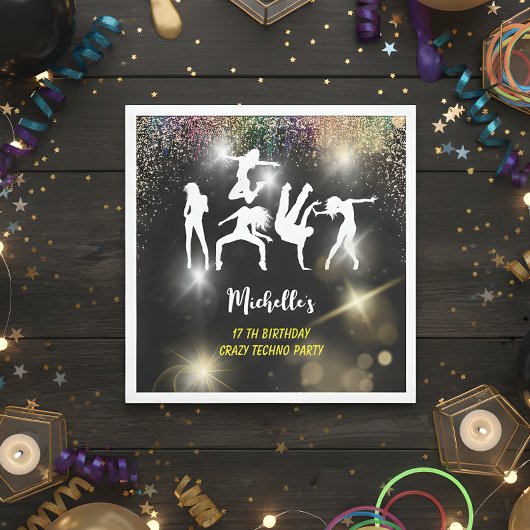 Crazy disco techno psychedelic jarig servet