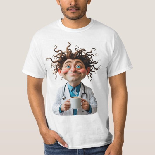 Crazy Doctor Coffee Lover Tee T-shirt (Voorkant)