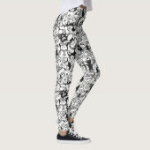 Crazy doedles die in een naadloos patroonontwerp p leggings (Rechts)