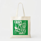Crazy dog dame tote bag (Voorkant)