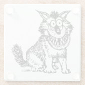 Crazy Dog Glazen Onderzetter (Achterkant)