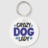 Crazy Dog Lady Aangepaste Aangepaste foto van Pet Sleutelhanger (Voorkant)
