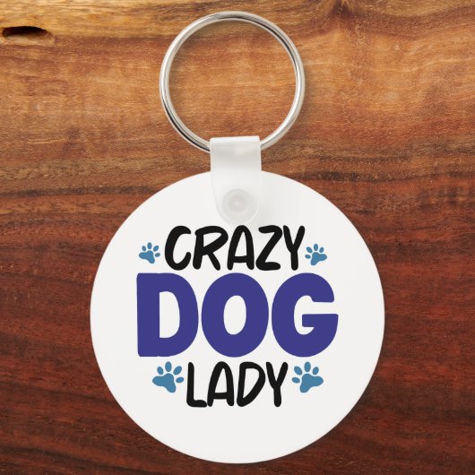 Crazy Dog Lady Aangepaste Aangepaste foto van Pet Sleutelhanger (Voorkant)