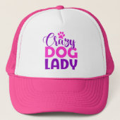 Crazy Dog Lady Funny Dog Lover Trucker Pet (Voorkant)
