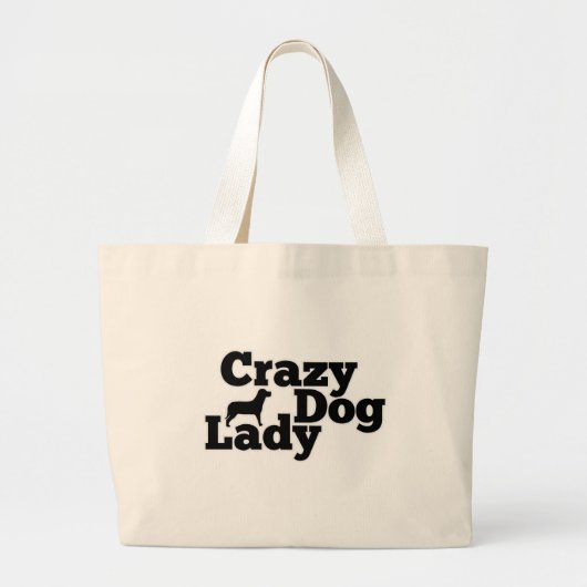 Crazy Dog Lady Grote Tote Bag (Voorkant)