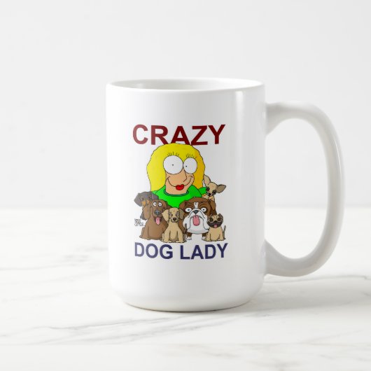 Crazy Dog Lady Koffiemok (Rechts)