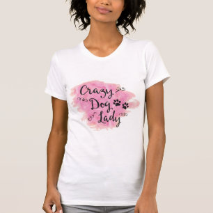 Crazy Dog Lady (roze) T-shirt