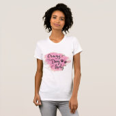 Crazy Dog Lady (roze) T-shirt (Voorkant volledig)