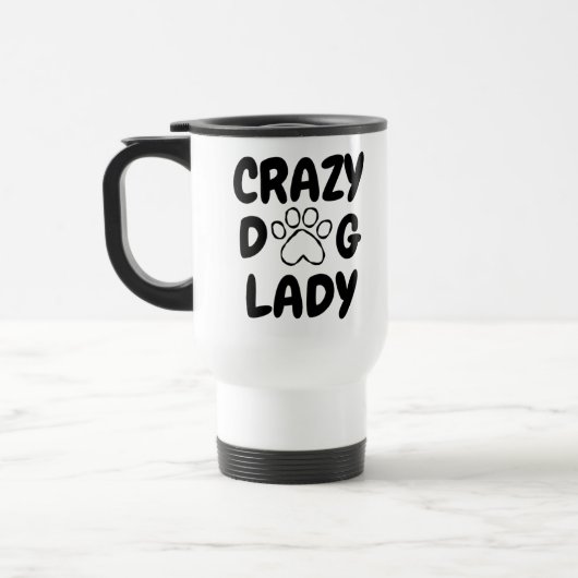 Crazy Dog Lady RVS Reisbeker (Links)