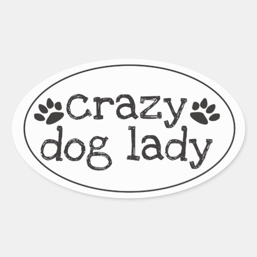 Crazy Dog Lady Sticker (Voorkant)