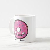 Crazy Donut met Sprinkles roze ijsbreker Koffiemok (Voorkant links)