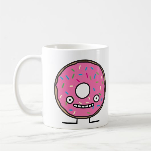 Crazy Donut met Sprinkles roze ijsbreker Koffiemok (Links)