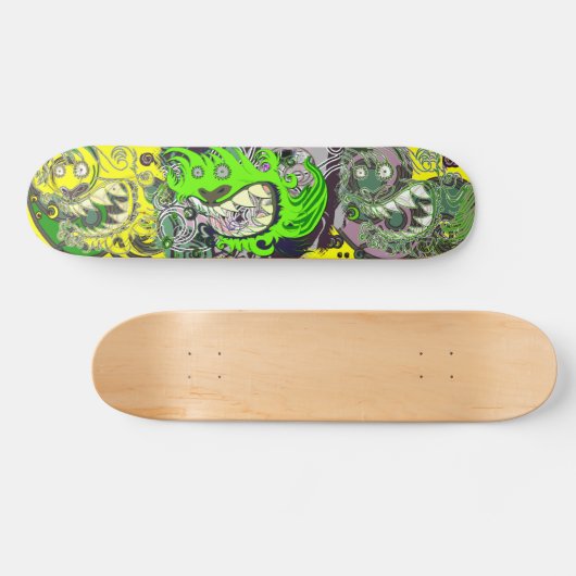 Crazy dragon (Groen) Skateboard (Horizontaal)