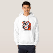 Crazy Drift Patrol - Agressive Panda (rood) Hoodie (Voorkant volledig)