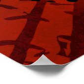 Crazy Drift Patrol - Agressive Panda Silhouette Poster (Hoek)