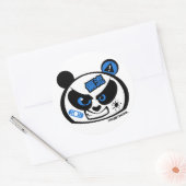 Crazy Drift Patrol - Drift Panda Head (blauw) Ronde Sticker (Envelop)