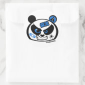 Crazy Drift Patrol - Drift Panda Head (blauw) Ronde Sticker (Tas)