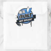 Crazy Drift Patrol - Gebouwd Niet gekocht (blauw) Ronde Sticker (Tas)