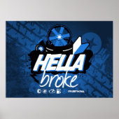 Crazy Drift Patrol - Hella Broke (blauw) Poster (Voorkant)