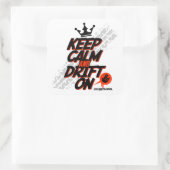 Crazy Drift Patrol - Houd kalm en drift aan (rood) Vierkante Sticker (Tas)