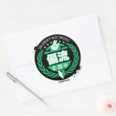 Crazy Drift Patrol - in Drift We Trust (groen) Ronde Sticker (Envelop)