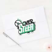 Crazy Drift Patrol - Oversteer (groen) Vierkante Sticker (Envelop)