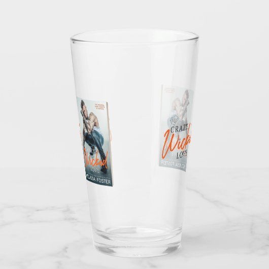 Crazy, Drink Glass met witte liefde Glas (Links)