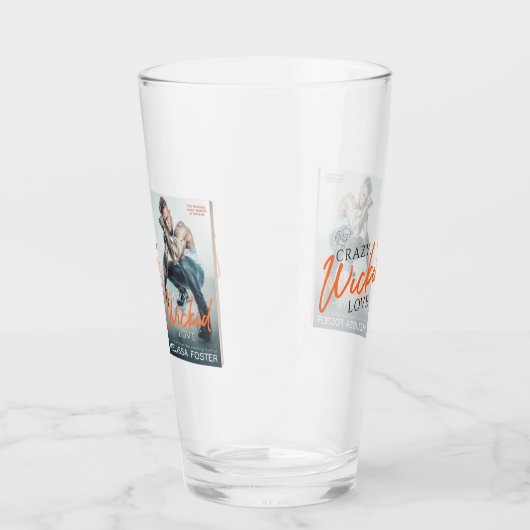 Crazy, Drink Glass met witte liefde Glas (Rechts)