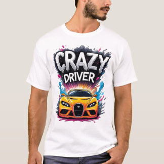 Crazy Driver: Levendige Graffiti Kunst T-shirt