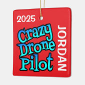 Crazy Drone Piloot Aangepast Keramisch Ornament (Links)