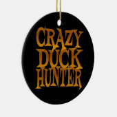 Crazy Duck Hunter beroemd gemaakt door Gold Keramisch Ornament (Rechts)