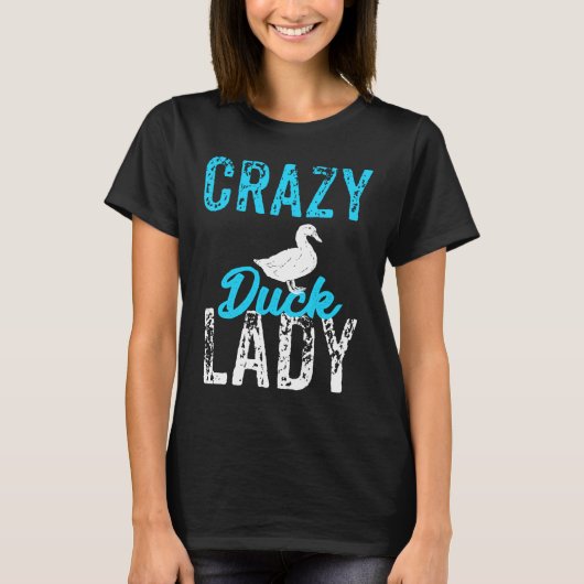 Crazy Duck Lady, Duck Lover T-shirt (Voorkant)