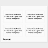 Crazy Dumb Trump Has No Peace Hankamer Artjunkhaus Rechthoekige Sticker (Vel)