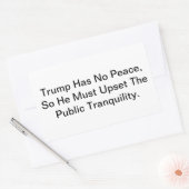 Crazy Dumb Trump Has No Peace Hankamer Artjunkhaus Rechthoekige Sticker (Envelop)