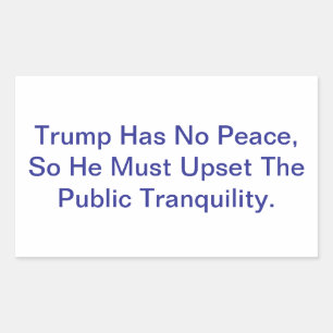 Crazy Dumb Trump Heeft Geen Rust Hankamer Artjunkh Rechthoekige Sticker